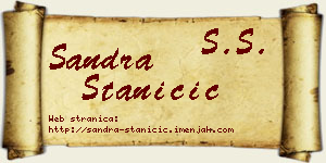 Sandra Staničić vizit kartica